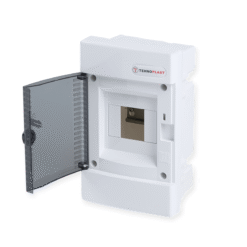 LOC LED Of Cyprus - ACA-Lighting 282U4C Flush Mounting Enclosure 4 Modules Transparent Door 1 Row IP40