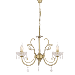 LOC LED Of Cyprus - ACA-Lighting DLA12153P Pendant 3Xe14 Metal Gold Bronze+Crystal Φ56Χh96Cm Faberge