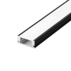 LOC LED Of Cyprus - ACA-Lighting P109B Mini Sand Black Profile P109B With Opal Pc Diffuser 2M/Pc