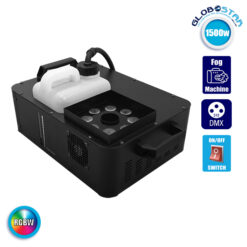 LOC LED Of Cyprus - Επαγγελματική Μηχανή Καπνού DMX512 με CREE LED 1500W 230V 2.5L RGBW με Ασύρματο Χειριστήριο GloboStar 51144