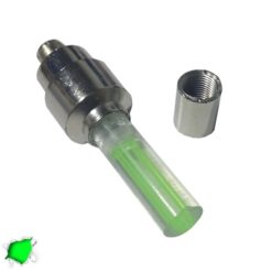 LOC LED Of Cyprus - GloboStar® 115202 Βαλβίδες LED με Μπαταρία 3xLR1130 Αυτοκινήτου - Μοτοσυκλέτας - Ποδηλάτου Σετ 2 Τεμ. σε Blister Πράσινο