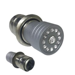 LOC LED Of Cyprus - GloboStar® 115206 Αναπτήρας Αυτοκινήτου Ασημί με Διαμαντάκια