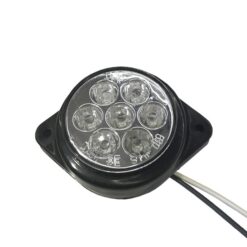 LOC LED Of Cyprus - GloboStar® 115411 Πλευρικά Φώτα Όγκου Φορτηγών FLAT BULLET LED 7 SMD DC 24V Αδιάβροχο IP66 Ψυχρό Λευκό 6000K