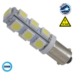 LOC LED Of Cyprus - GloboStar® T4W BA9S 37341 Λαμπτήρας LED Ba9s με 13 SMD 5050 IP20 4.5W 450LM 360°Ψυχρό Λευκό GloboStar