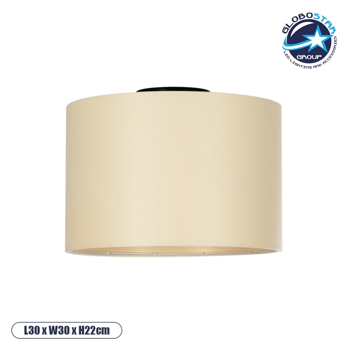 LOC LED Of Cyprus - GLOBOSTAR® CILIO 203-0149 Μοντέρνο Φωτιστικό Οροφής με Ντουί 1 x E27 AC 220-240V IP20 - Λευκό - Μ30 x Π30 x Υ22cm