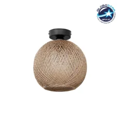 LOC LED Of Cyprus - GLOBOSTAR® CORDE 203-0270 Μοντέρνο Φωτιστικό Οροφής με Ντουί 1 x E27 AC 220-240V IP20 - Μπεζ - Μ25 x Π25 x Υ26cm