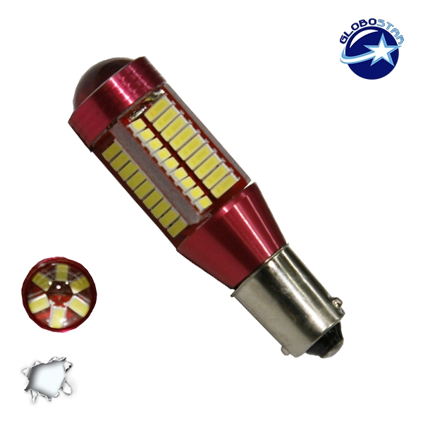 LOC LED Of Cyprus - GloboStar® BA9S - T4W 40193  Λάμπα Αυτοκινήτου Can LED Can Bus με 78 SMD 4014 12 Volt 5.5W 660 lm 360° Ψυχρό Λευκό 6000k