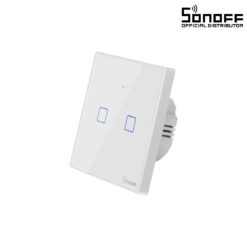 LOC LED Of Cyprus - GloboStar® 80131  SONOFF T2EU2C-RF - 433MHz Wireless Smart Wall Touch Button Switch AC 100-240V Max 4A (2A/Way) 2 Way - RF Series