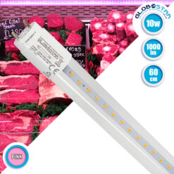 LOC LED Of Cyprus - GloboStar® 99331 Λάμπα Σωλήνας Τύπου Φθορίου T8 Linear 60cm LED SMD 2835 10W 1000 lm 320° AC 85-265V IP20 CRI ≥90 Ροζ Ειδική για Κρεοπωλείο