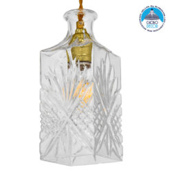 LOC LED Of Cyprus - GLOBOSTAR® WHISKEY 01516 Vintage Κρεμαστό Φωτιστικό Οροφής με Ντουί 1 x E27 AC 220-240V IP20 - Διάφανο - Μ10 x Π10 x Υ24cm