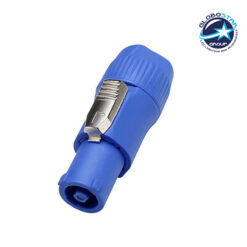 LOC LED Of Cyprus - GLOBOSTAR® POWERCON 51190 Βύσμα Τροφοδοσίας Powercon/Speakon Αρσενικό 3 Pin AC/DC 250V 20A max - Μπλε - Μ6.9 x Π2.7 x Υ2.7cm