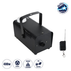 LOC LED Of Cyprus - GloboStar® 51143 Επαγγελματική Μηχανή Fog Machine - Εφέ Καπνού 400W AC 220V-240V 1L On/Off & Ασύρματο Χειριστήριο - Μαύρο - L24 x W10.5 x H13cm