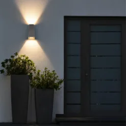 LOC LED Of Cyprus - kelvo® FLUX KLV-101-0120 Φωτιστικό Τοίχου / Απλίκα LED 6W 750lm 30° AC 220-240V Αδιάβροχο IP65 Θερμό Λευκό 2700K - Bridgelux COB Chip & TÜV SÜD Driver - Γκρι Ανθρακί Ματ - Μ5 x Π8.5 x Υ17cm - 5 Χρόνια Εγγύηση