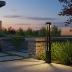 LOC LED Of Cyprus - kelvo® GREMO KLV-101-0123 Φωτιστικό Κολωνάκι Κήπου LED 7W 735lm 45° AC 220-240V Αδιάβροχο IP65 Θερμό Λευκό 2700K - Bridgelux COB Chip & TÜV SÜD Driver - Γκρι Ανθρακί Ματ - Μ15.5 x Π15.5 x Υ80cm - 5 Χρόνια Εγγύηση