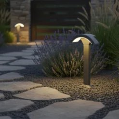 LOC LED Of Cyprus - kelvo® GREMO KLV-101-0125 Φωτιστικό Κολωνάκι Κήπου LED 10W 1050lm 45° AC 220-240V Αδιάβροχο IP65 Θερμό Λευκό 2700K - Lumileds SMD Chip & TÜV SÜD Driver - Γκρι Ανθρακί Ματ - Μ29.5 x Π11.5 x Υ50cm - 5 Χρόνια Εγγύηση