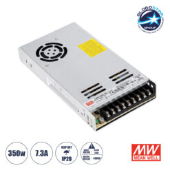 LOC LED Of Cyprus - GLOBOSTAR® MEANWELL-LRS350-48 61532 Τροφοδοτικό/Μετασχηματιστής Class II PELV 350W 7.3A DC 48V IP20 - AC 220-240V σε DC 48V / Ρυθμιζόμενo από DC 43.2V έως DC 52.8V - Μ21.5 x Π11.5 x Υ3cm - 3 Χρόνια Εγγύηση