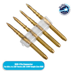 LOC LED Of Cyprus - GLOBOSTAR® EPISLIM-B 70544 Καρφάκι Σύνδεσης για Ταινία LED Αδιάβροχο IP65 - Λευκό - Μ2.2 x Π1.5 x Υ0.4cm