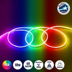 LOC LED Of Cyprus - GLOBOSTAR® NEOVALE 70578 Ταινία Neon Flex LED 18W/m 900lm/m 120° DC 220-240V Αδιάβροχο IP65 60 x SMD5050 Chip/m Πολύχρωμο RGB Dimmable - Sanan SMD Chip - Μ100 x Π0.8 x Υ1.6cm - 3 Χρόνια Εγγύηση