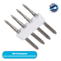 LOC LED Of Cyprus - GLOBOSTAR® NEOVALE-NEOTUBE-B 70631 Καρφάκι Σύνδεσης για Ταινία LED Αδιάβροχο IP65 - Λευκό - Μ2.2 x Π1.5 x Υ0.4cm