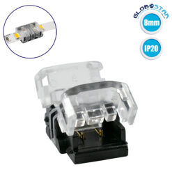 LOC LED Of Cyprus - GLOBOSTAR® STRIPCON 70713 Ταχυσύνδεσμος για Μονόχρωμη Ταινία LED 8mm σε 8mm IP20 - Διάφανο - Μ1.3 x Π1.9 x Υ0.8cm