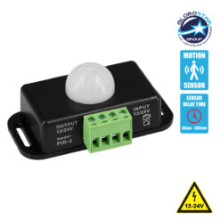 LOC LED Of Cyprus - GLOBOSTAR® SENSORE 70743 Ανιχνευτής PIR / Αισθητήρας Κίνησης 180° DC 12-24V 6A 144W Max IP20 - Μ7.6 x Π4.5 x Υ3.3cm - 2 Χρόνια Εγγύηση