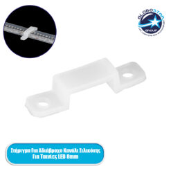LOC LED Of Cyprus - GLOBOSTAR® IPTUBE-A 70901 Βάση Στήριξης για Κανάλι Σιλικόνης Στεγανοποίησης Αδιάβροχο IP68 - Διάφανο - Μ2.7 x Π0.6 x Υ0.5cm