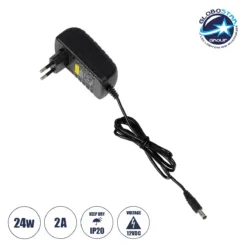 LOC LED Of Cyprus - GLOBOSTAR® LUMIPLAST 73072 Τροφοδοτικό/Μετασχηματιστής SELV 24W 2A DC 12V IP20 - AC 220-240V σε DC 12V - Μ5 x Π7.5 x Υ8cm - 2 Χρόνια Εγγύηση