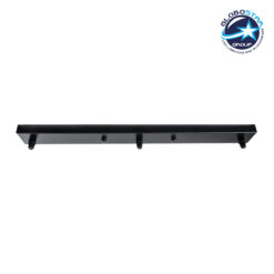 LOC LED Of Cyprus - GLOBOSTAR® WALLBASE 77523 Γραμμική Μεταλλική Ροζέτα για Κρέμαση 3 Φωτιστικών - Μαύρο - Μ50 x Π5 x Υ2cm