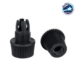 LOC LED Of Cyprus - GloboStar® DIY 77564 Επιτοίχιος Στυπιοθλίπτης - Στήριγμα Καλωδίου Φωτιστικού - Φ1.6 x Υ2.3cm - Μαύρο - Πλαστικό - 5 Χρόνια Εγγύηση