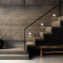 LOC LED Of Cyprus - kelvo® STEPART KLV-101-0084 Χωνευτό Φωτιστικό Σκαλοπατιού / Διαδρόμου LED 3W 375lm 45° AC 220-240V Αδιάβροχο IP65 Θερμό Λευκό 2700K - Lumileds SMD Chip & TÜV SÜD Driver - Γκρι Ανθρακί Ματ - Μ11.5 x Π5.3 x Υ8.3cm / Q10.6 x 7.6cm - 5 Χρόνια Εγγύηση