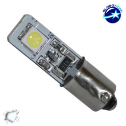LOC LED Of Cyprus - GloboStar® BA9S - T4W 78340   Λάμπα Αυτοκινήτου Can LED Bus με 2 SMD 5050 12 Volt 2.8W 48 lm 270° Ψυχρό Λευκό 6000K