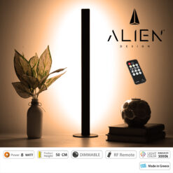LOC LED Of Cyprus - GloboStar® ALIEN-DIVA-BLACK-50-3 ALIEN Design DIVA Μοντέρνο Minimal Nordic Μεταλλικό Φωτιστικό Επιτραπέζιο - Πορτατίφ - Λαμπατέρ Μαύρο LED 8W 960lm με Ασύρματο Χειριστήριο RF & Dimmer IP20 Θερμό Λευκό 3000K Μ3 x Π1.6 x Υ50cm