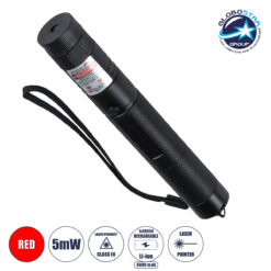LOC LED Of Cyprus - GLOBOSTAR® HANDLAMP 78996 Laser Pointer Χειρός 5Mw 1° DC 5V με Επαναφορτιζόμενη Μπαταρία Li-ion 3.7V 1x18650 4800mAh IP20 Κόκκινο 650nm - Μ15 x Π2.2 x Υ2.2cm - 1 Χρόνο Εγγύηση