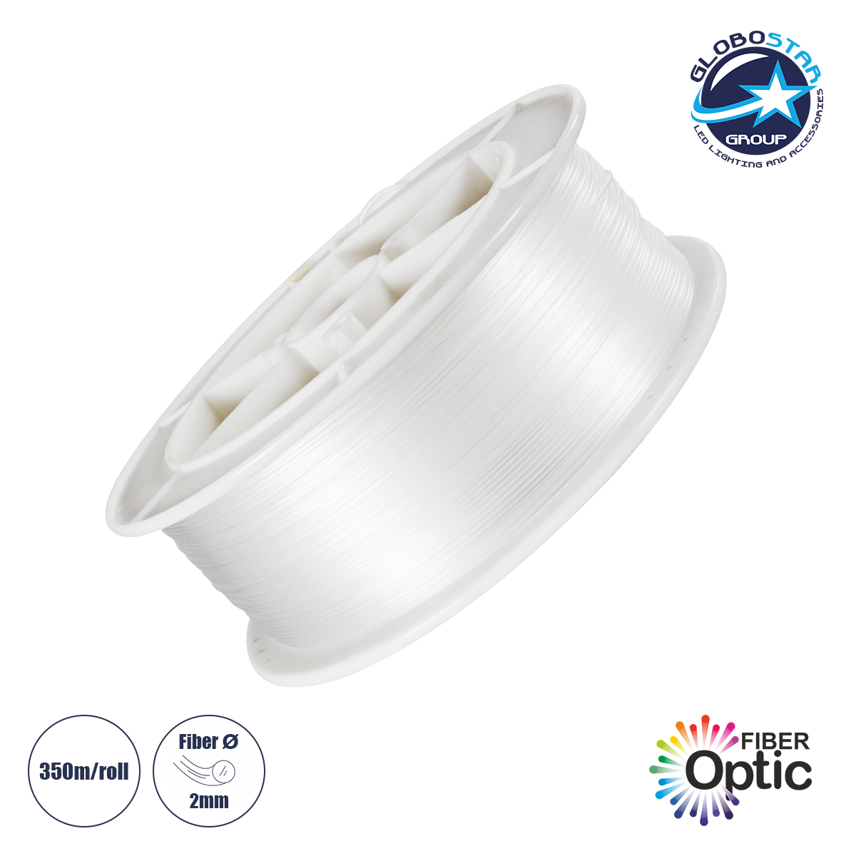 LOC LED Of Cyprus - GLOBOSTAR® LUMOFIBRA 79656 Ρολό Οπτικής Ίνας Φ2mm IP68 - Μ3500 x Π0.2 x Υ0.2cm - Ρολό 350 Μέτρων