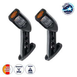 LOC LED Of Cyprus - GloboStar® 79924 Ζευγάρι Πλευρικά Φώτα Όγκου Φορτηγών LED 6xSMD2835 DC24V 3W 200lm IP66 Πορτοκαλί & 6000K & Κόκκινο - Μ6.5 x W3 x H1.8cm