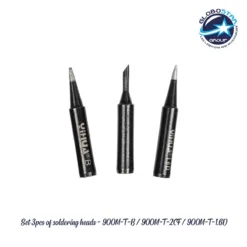 LOC LED Of Cyprus - GLOBOSTAR® YIHUA-900M 79948 Σετ 3 Κεφαλών για Σταθμό Συγκόλλησης/Κολλητήρι Συμβατές με Μοντέλα Yihua - 900Μ-T-B & 900Μ-T-2CF & 900M-T-1.6D - Μ0.5 x Π0.5 x Υ4cm - Πακέτο 3 Τεμαχίων