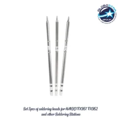 LOC LED Of Cyprus - GloboStar® 79949 Drillpro T12 ΣΕΤ 3 Κεφαλών για Κολλητήρι - Σταθμού Συγκόλλησης Συμβατές με Μοντέλα HAKKO FX951 & FX952 και για Άλλα Μοντέλα