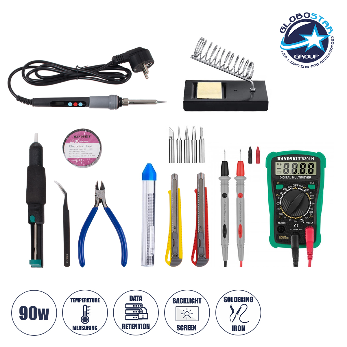 LOC LED Of Cyprus - GLOBOSTAR® ELEKIT 79978 Ολοκληρωμένο DIY ΚΙΤ Εργαλείων Ηλεκτρονικού - Κολλητήρι & Βάση