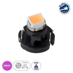 LOC LED Of Cyprus - GloboStar® T3 81007 Λάμπα Αυτοκινήτου  LED 1xSMD1210 0.2W 30lm 120° DC 12V IP20 Μ0.8 x Π0.8 x Υ0.7mm Μωβ