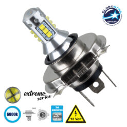 LOC LED Of Cyprus - GloboStar® 81435 Λάμπα Αυτοκίνητου H4 3rd Generation Can-Bus Extreme Series LED 16 CREE XBD 3.5W 760lm 360° DC 12V IP20 Ψυχρό Λευκό 6000K
