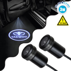 LOC LED Of Cyprus - GloboStar® 81605 DAEWOO Ghost Car Brand Logo Projector - Προτζέκτορας Προβολής Μάρκας Αυτοκινήτου LED CREE XHP35 3W 240lm 120° DC 12V IP20 Ψυχρό Λευκό 6000K
