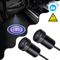 LOC LED Of Cyprus - GloboStar® 81606 FIAT Ghost Car Brand Logo Projector - Προτζέκτορας Προβολής Μάρκας Αυτοκινήτου LED CREE XHP35 3W 240lm 120° DC 12V IP20 Ψυχρό Λευκό 6000K