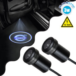 LOC LED Of Cyprus - GloboStar® 81619 VOLVO Ghost Car Brand Logo Projector - Προτζέκτορας Προβολής Μάρκας Αυτοκινήτου LED CREE XHP35 3W 240lm 120° DC 12V IP20 Ψυχρό Λευκό 6000K