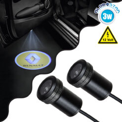 LOC LED Of Cyprus - GloboStar® 81622 RENAULT Ghost Car Brand Logo Projector - Προτζέκτορας Προβολής Μάρκας Αυτοκινήτου LED CREE XHP35 3W 240lm 120° DC 12V IP20 Ψυχρό Λευκό 6000K