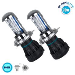 LOC LED Of Cyprus - GloboStar® 84013 H4 ΣΕΤ 2 x Λάμπες Βασικού Φωτισμού Φορτηγού Xenon HID 55W 6400lm DC 24V IP20 Ψυχρό Λευκό 8000K