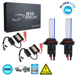 LOC LED Of Cyprus - GloboStar® 84117 H10 CB Line KIT Βασικού Φωτισμού Αυτοκινήτου & Μοτοσυκλέτας 2nd Generation Can-Bus Series XENON 70W 6400lm DC 9-16V Αδιάβροχο IP65 Ψυχρό Λευκό 8000K