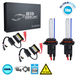 LOC LED Of Cyprus - GloboStar® 84120 HB3 9005 CB Line KIT Βασικού Φωτισμού Αυτοκινήτου & Μοτοσυκλέτας 2nd Generation Can-Bus Series XENON 70W 6400lm DC 9-16V Αδιάβροχο IP65 Ψυχρό Λευκό 8000K