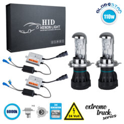 LOC LED Of Cyprus - GloboStar® 84124 H4 XCB Line KIT Βασικού Φωτισμού Φορτηγού 3rd Generation Can-Bus Extreme Truck Series Bi-XENON 110W 10350lm DC 24V Αδιάβροχο IP65 Ψυχρό Λευκό 6000K