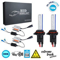 LOC LED Of Cyprus - GloboStar® 84139 H10 XCB Line KIT Βασικού Φωτισμού Φορτηγού 3rd Generation Can-Bus Extreme Truck Series XENON 110W 10350lm DC 24V Αδιάβροχο IP65 Ψυχρό Λευκό 8000K