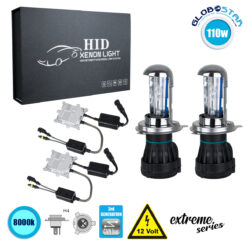 LOC LED Of Cyprus - GloboStar® 84157 H4 XCB Line KIT Βασικού Φωτισμού Αυτοκινήτου & Μοτοσυκλέτας 3rd Generation Can-Bus Extreme Series Bi-XENON 110W 10350lm DC 9-16V Αδιάβροχο IP65 Ψυχρό Λευκό 8000K